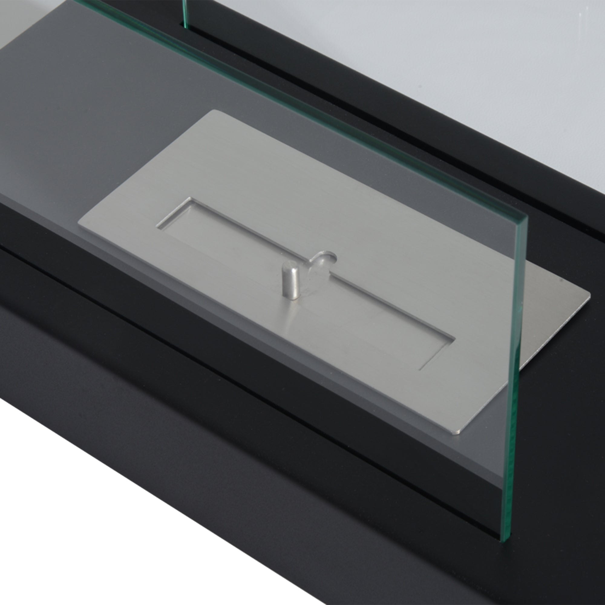 Homcom Bioethanol fireplace in steel tank 0.5L, 35x18x21cm - Borgè