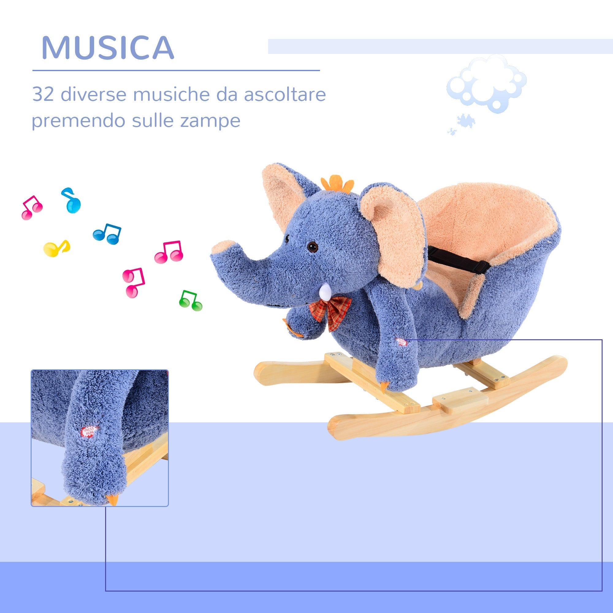 Blue Rocking Elephant | 2+ years - Borgè