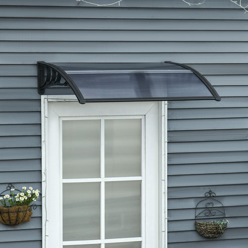 100x80cm Anti-UV Polycarbonate Outdoor Canopy for Doors and Windows - Borge' Group Limited