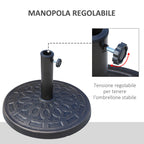 Round Garden Umbrella Base in Resin Ø44 × 33cm - Borge' Group Limited