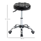 Beauty Black Stool adjustable with 5 wheels ( ф48x47-59Acm ) - Borgè