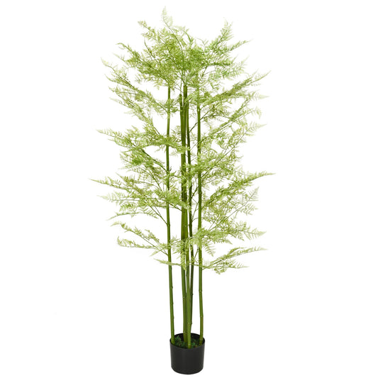 Outsunny artificial plant in 155cm pot, fake plastic plant for interior and outdoor, green