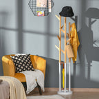 bends from the ground with napkin holders and 13 hooks, metal and bamboo, wood and white - Borgè