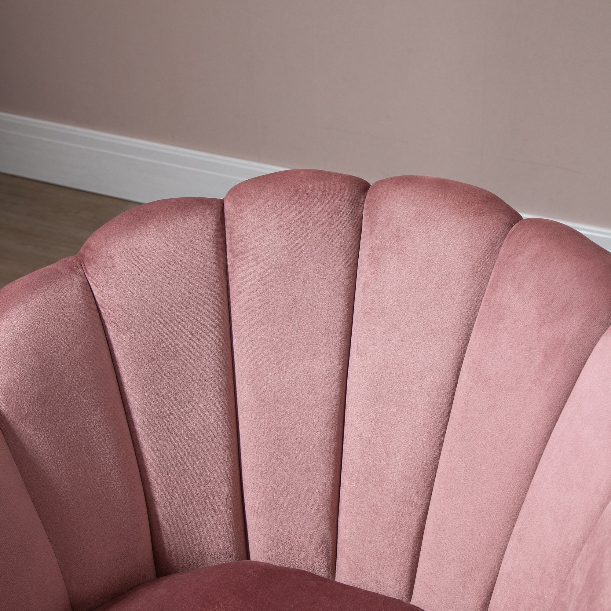 PINKISH | Shell Armchair in Pink Velvet | 66x72x79cm - Borgè
