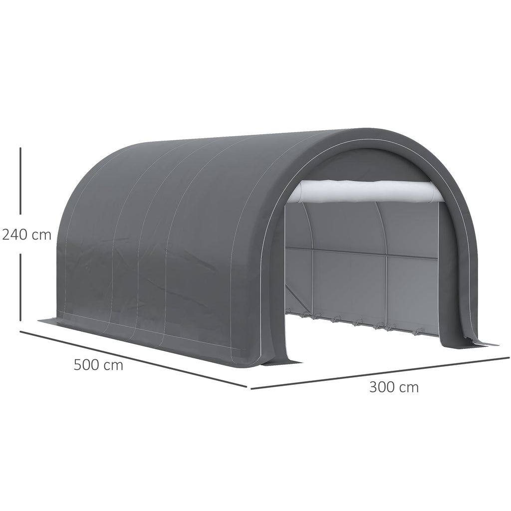 Garden Tent for Car and tools with hinge entrance, stakes and ropes, 500x300x240 cm - Borge' Group Limited
