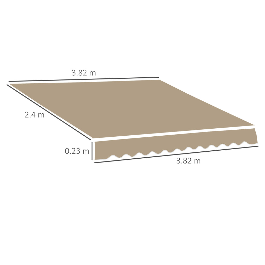 Outsunny spare sheet for curtains with 4x2.5m anti -UV polyester arms, beige - Borgè