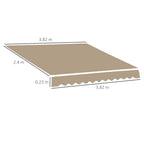 Outsunny spare sheet for curtains with 4x2.5m anti -UV polyester arms, beige - Borgè