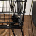 Pawhut cage for birds and canaries, aviary with black metal wheels 51x51x153cm - Borgè
