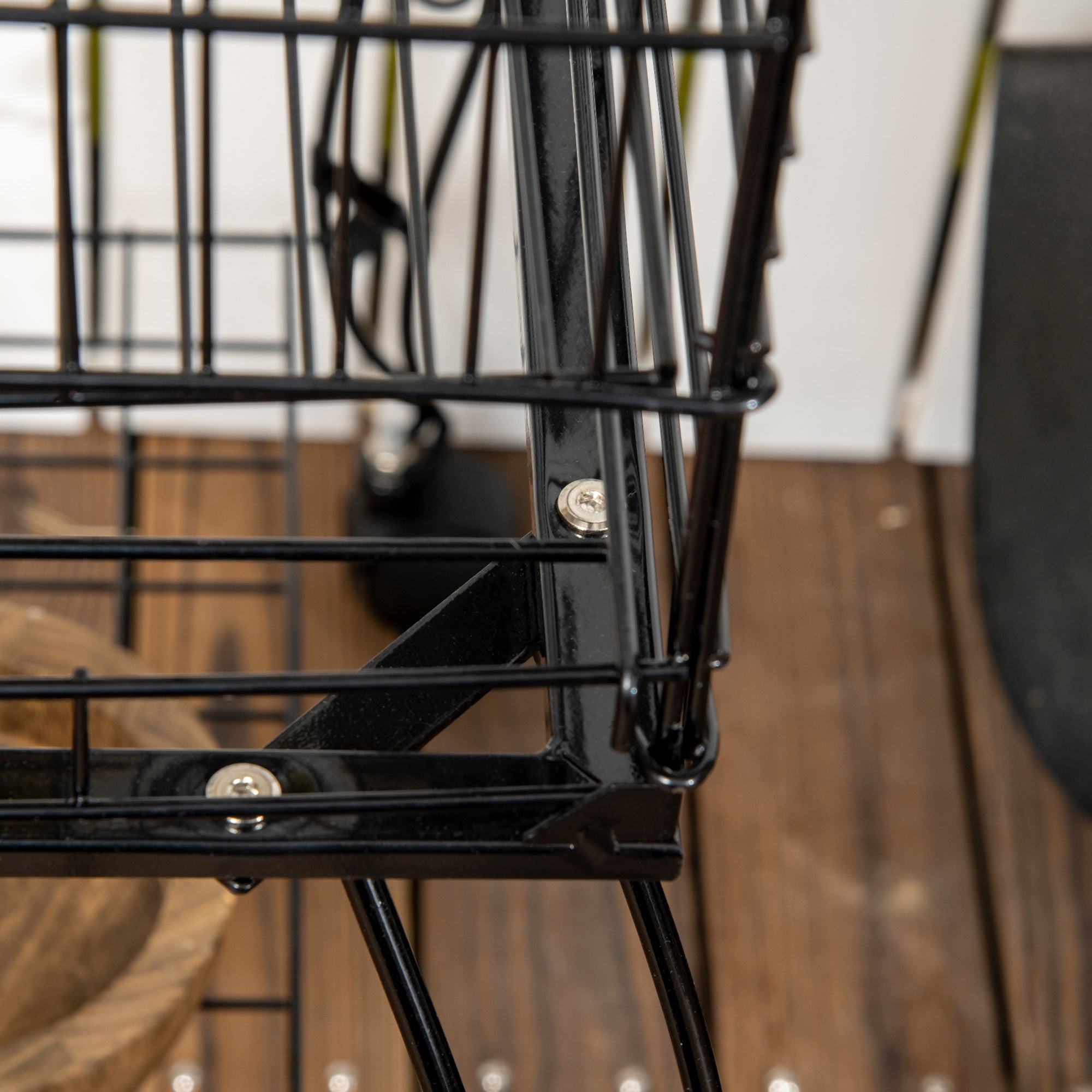 Pawhut cage for birds and canaries, aviary with black metal wheels 51x51x153cm - Borgè
