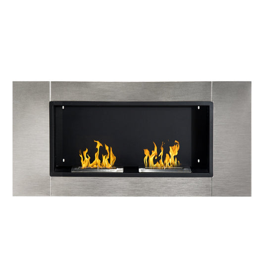 Bioethanol fireplace fireplace with 2 burners capacity of 3L 4400W 110 x 54 x 14.5cm