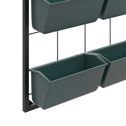 3 -level vertical garden outsunny with 6 steel and plastic vessels, 52x14x66cm, dark green - Borgè