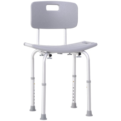 Aluminum shower chair and plastic adjustable height 8 levels - Borgè