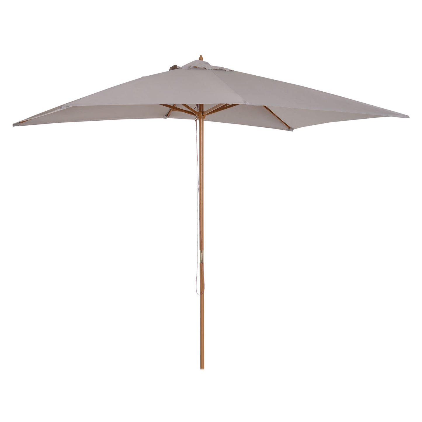 Outsunny garden umbrella 2x3 m waterproof, in wood with removable polyester, gray coverage coverage - Borgè