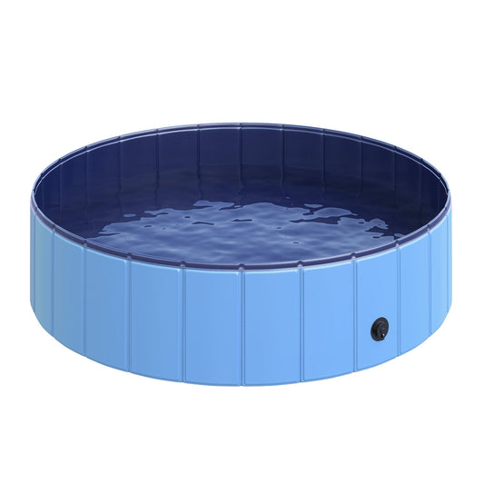 Pawhut plastic pool stable edge for dogs pets, blue, 120x30cm - Borgè