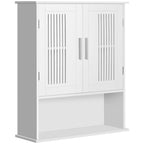 Kleankin Wall Bathroom Wall Bathroom Cabinet With locker and shelf, 60x20x70cm - White - Borgè
