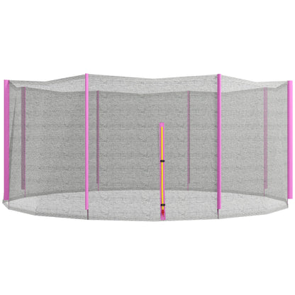 SportNow protection network for 6 -pole trampolines with hinged entrance, in PE, Ã˜366x180 cm, black and pink - Borgè