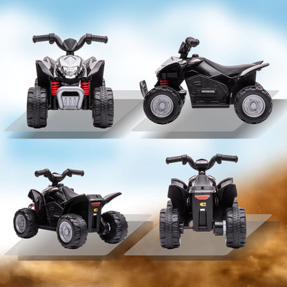 Black Quad Bike for Children 18-36 months with LED lights, Horn and Pedals | 65.5x38.5x43.5 cm - Borgè