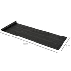 Outsunny 50x1m PP Draining and Breathable Mulch Sheet for Vegetable Garden, Greenhouse and Garden, Black - Borgè