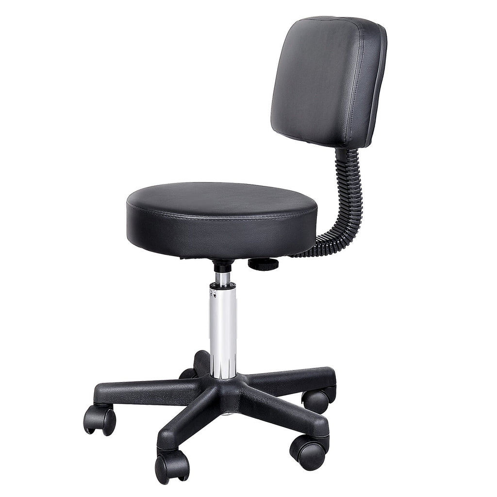 Stools with back of the swivel chair lounge in eco -leather adjustable height black height - Borgè