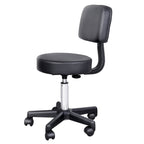 Stools with back of the swivel chair lounge in eco -leather adjustable height black height - Borgè