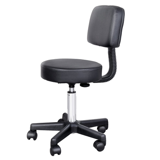 Stools with back of the swivel chair lounge in eco -leather adjustable height black height