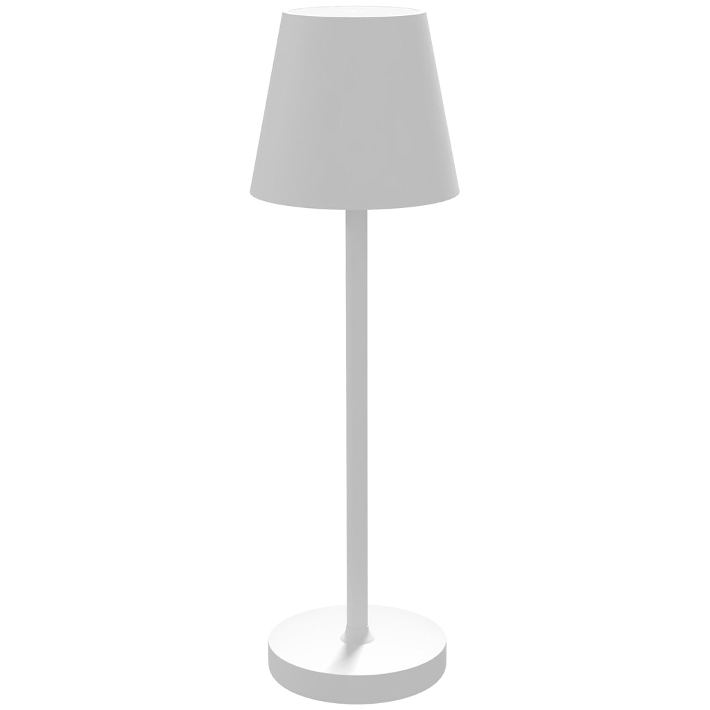 White Portable Table Lamp with Charging Cable | 3600mAh| Ã˜11.2x36.5 cm - Borgè