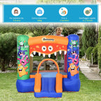 Inflatable Playhouse Giant Bouncy Castle for Kids 3-8 Years Old Colorful Bouncy Trampoline with Slide and Basketball Hoop 250cmx180cmx175cm - Borge' Group Limited
