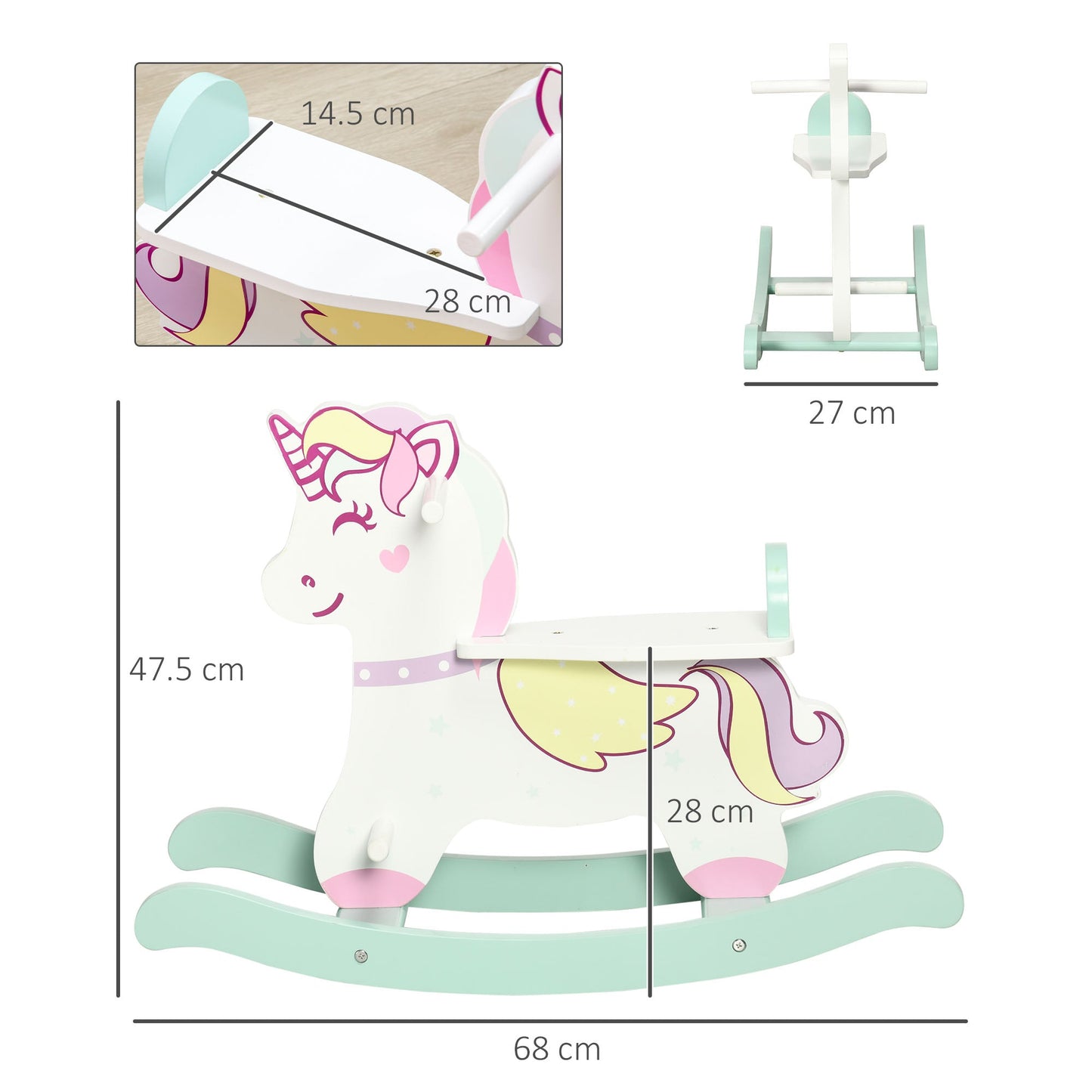 Rocking Unicorn for Children aged 1-3yrs - Borgè