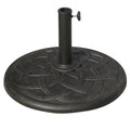 19kg Resin Umbrella Base with Decorations and Coupler, Rustproof, Φ54.5cm, Bronze - Borge' Group Limited