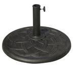 19kg Resin Umbrella Base with Decorations and Coupler, Rustproof, Φ54.5cm, Bronze - Borge' Group Limited