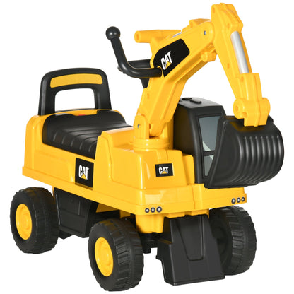 Ruspa toy for children for 1-3 years with excavator and container, without battery, yellow - Borgè