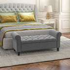 Homcom Bed Bed in Speed Fabrics With Storing And Armippers, 126x48.5x57 cm, Gray - Borgè
