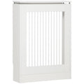 cover -levy with modern and elegant slab for the house, in mdf and steel, 60x18x84cm, white - Borgè