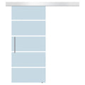Sliding Glass Sliding Glass with 4 transparent stripes, 102.5x205cm - Borgè