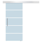 Sliding Glass Sliding Glass with 4 transparent stripes, 102.5x205cm - Borgè
