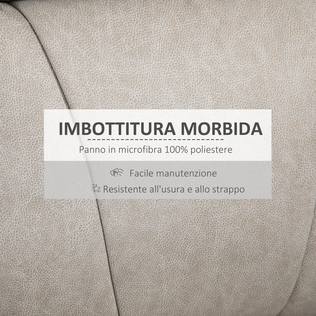 Retlinable armchair manually 135 ° with footrests, headrests and padded armrests, 78x96x102 cm, Grey - Borgè
