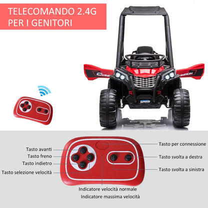 RED QUAD BIKE | 12V Car for children 3-8 Yrs - Borgè