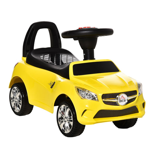 toy toy car for rideable children, music and headlights, age 18-36 months - yellow - Borgè