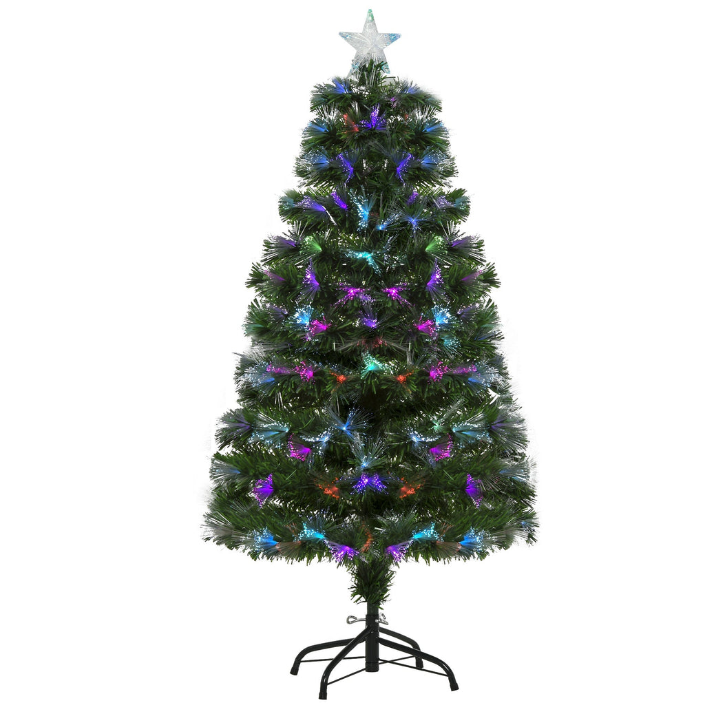 Artificial Christmas tree 120cm in PVC 130 LED lights - Green - Borgè