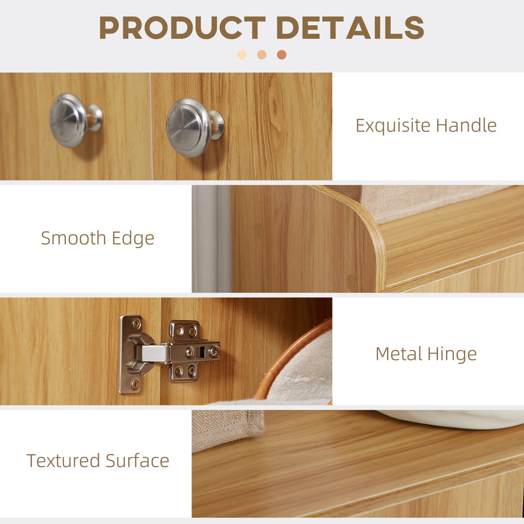 SCANDIO SCANDIZE WRIGHT AND MODERN WOOD FOR 12 PAIA WITH 4 OPEN BOARDS, 83x30x90 cm, clear brown - Borgè