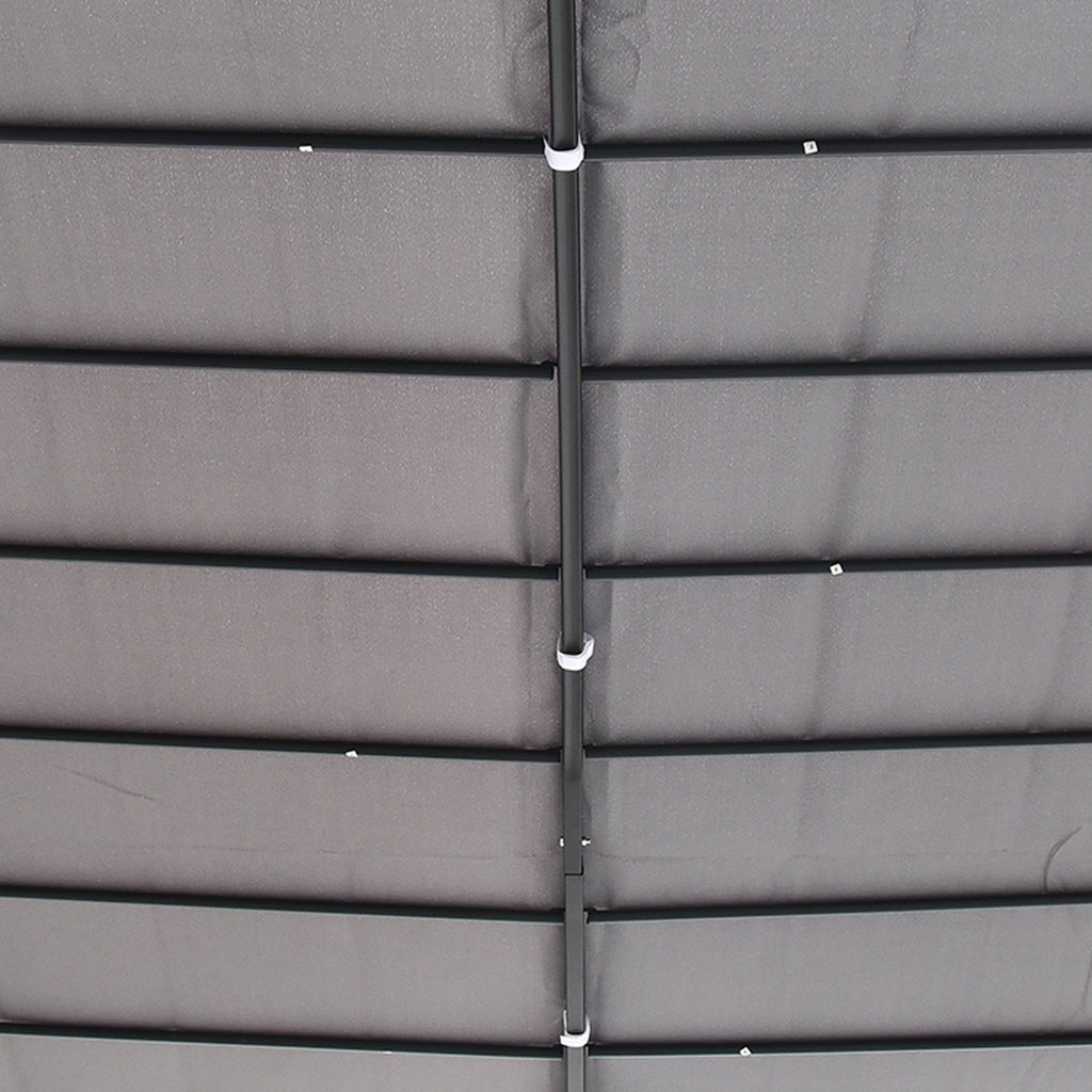 Outsunny Gazebo Pergola 3x3m Garden with Grey waterproof curtain - Borgè