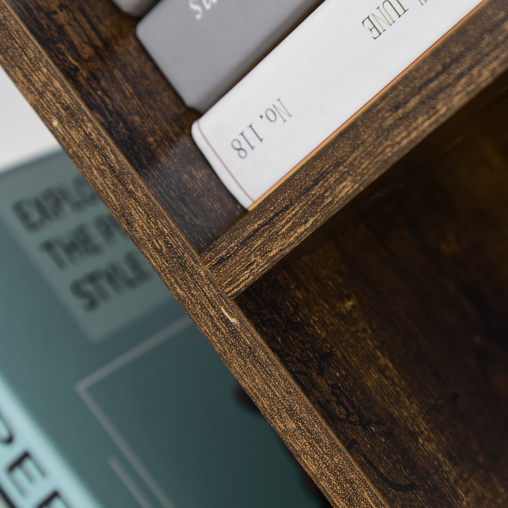 shelves Library Design Wooden Tree Tree Wooden Style With 10 Wooden Colored shelves - Borgè