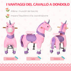 Pink Unicorn with wheels | 3-6 Years - Borgè
