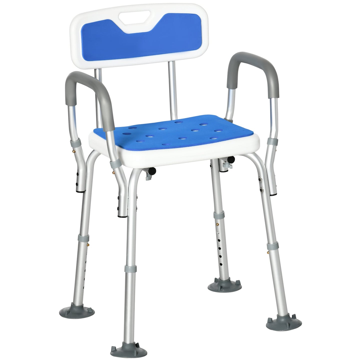 shower chair with padding and adjustable height, armrests and windy feet - Borgè