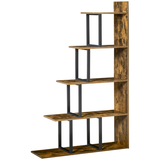 Homond industrial style bookcase 5 levels 102 x 30 x 160 cm - Borgè