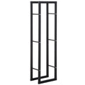 shelf porta vertical wood for black iron interior, 40x25x150cm - Borgè