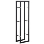 shelf porta vertical wood for black iron interior, 40x25x150cm - Borgè