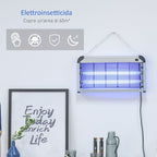 Outdoor and Indoor Electric Insect Killer with UV Mosquito Lamp for 60m², 30W Electric Mosquito Killer, Black and Silver - Borge' Group Limited