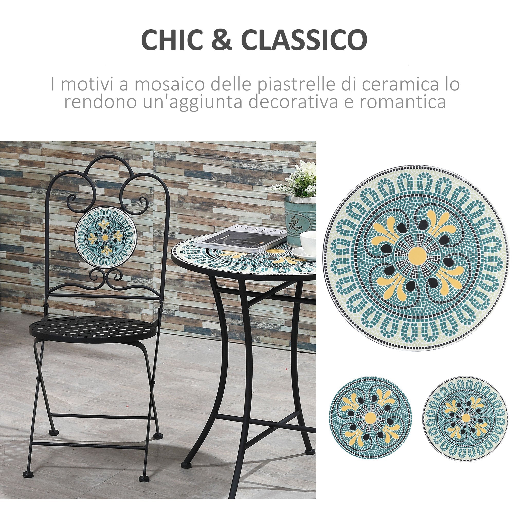 VERDANT | 3 Pcs Garden Table and Chairs - Borge' Group Limited