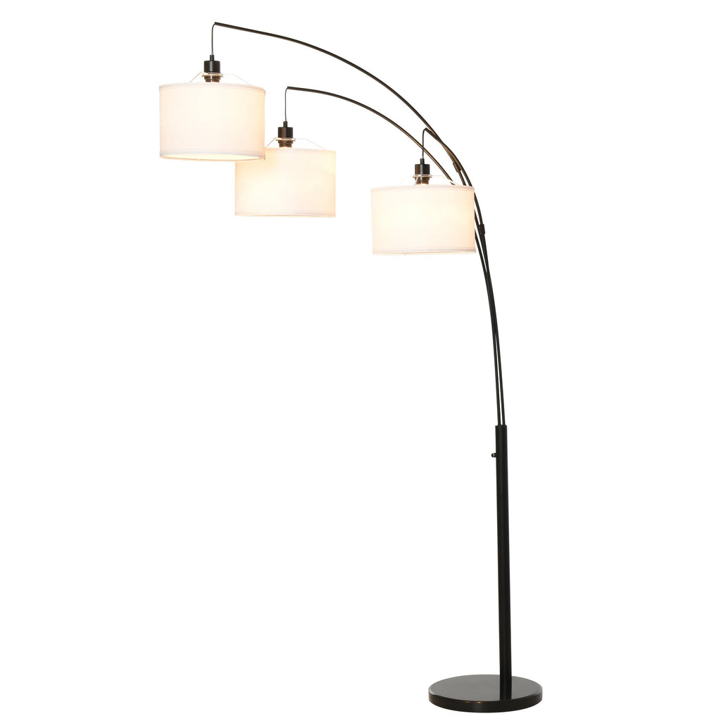 ground lamp 3 lights and flexible arms base in marble height 205cm - Borgè
